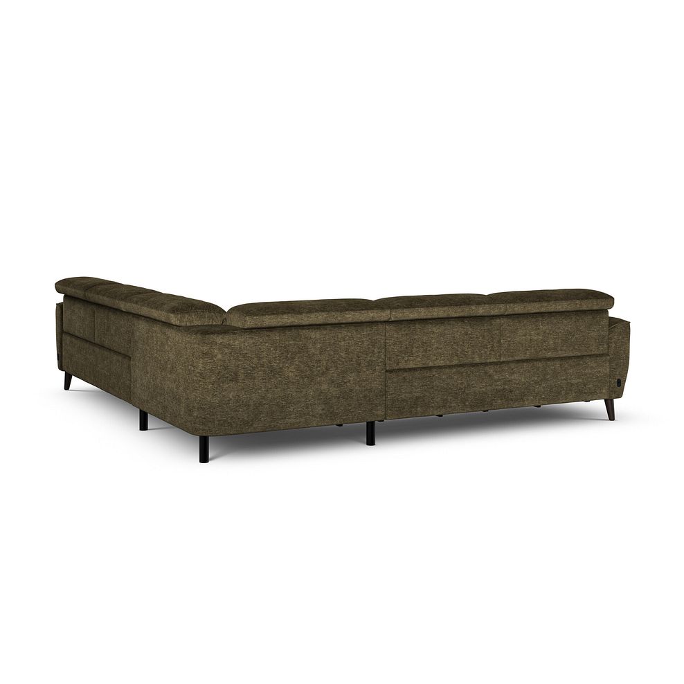 Emilia Large Corner Electric Recliner Sofa with Power Ratchet Headrests in Montreal Olive Fabric 5