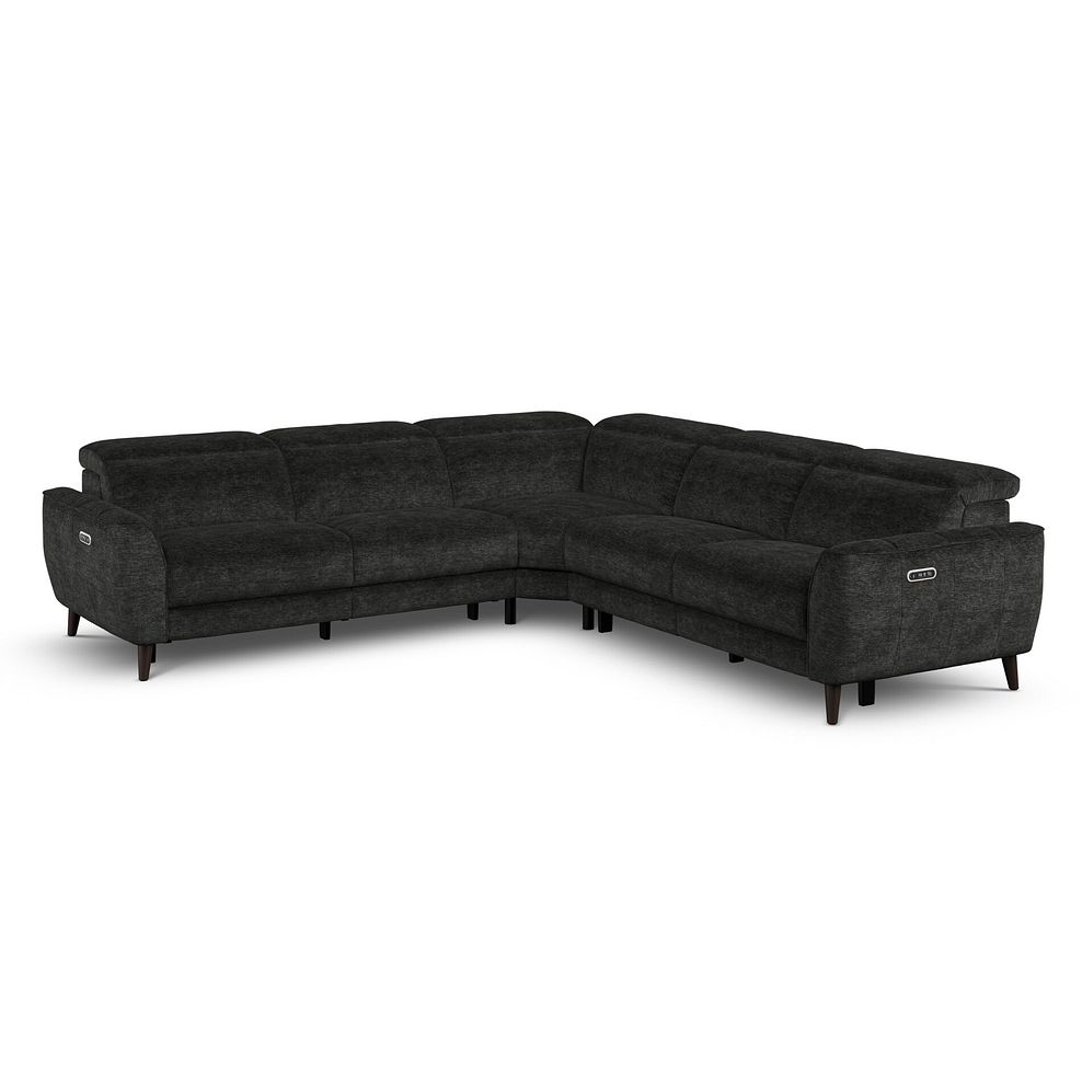 Emilia Large Corner Electric Recliner Sofa with Power Ratchet Headrests in Montreal Slate Fabric 1
