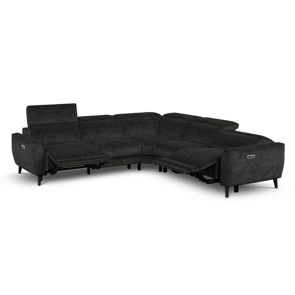 Emilia Large Corner Electric Recliner Sofa with Power Ratchet Headrests in Montreal Slate Fabric 4