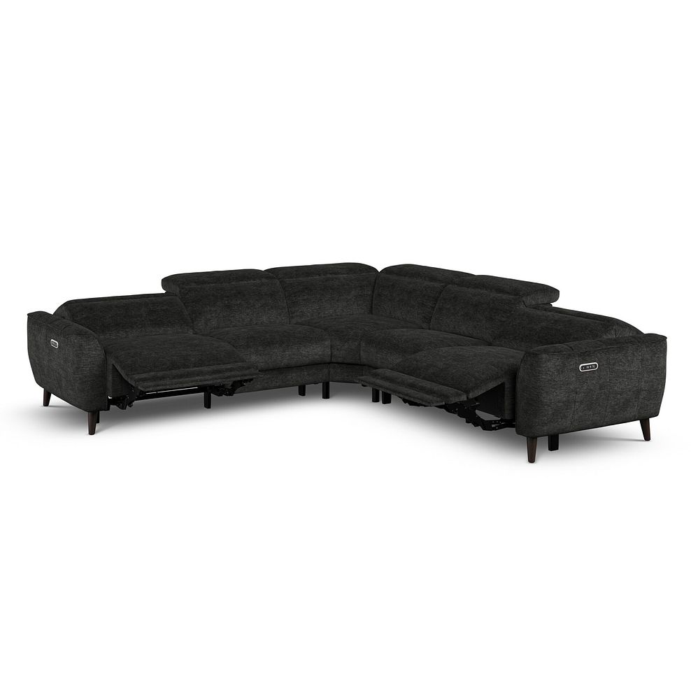 Emilia Large Corner Electric Recliner Sofa with Power Ratchet Headrests in Montreal Slate Fabric 3