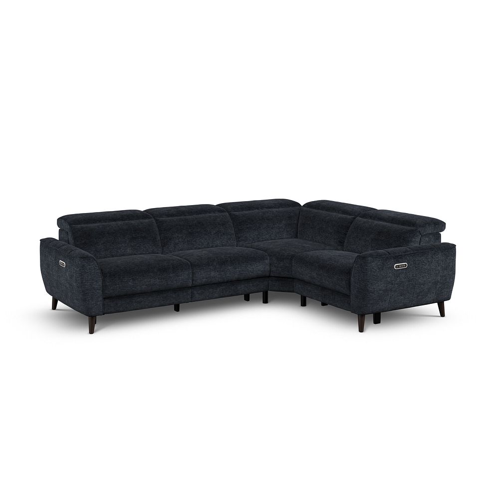 Emilia Left Hand Corner Electric Recliner Sofa with Power Ratchet Headrests in Montreal Denim Fabric 1