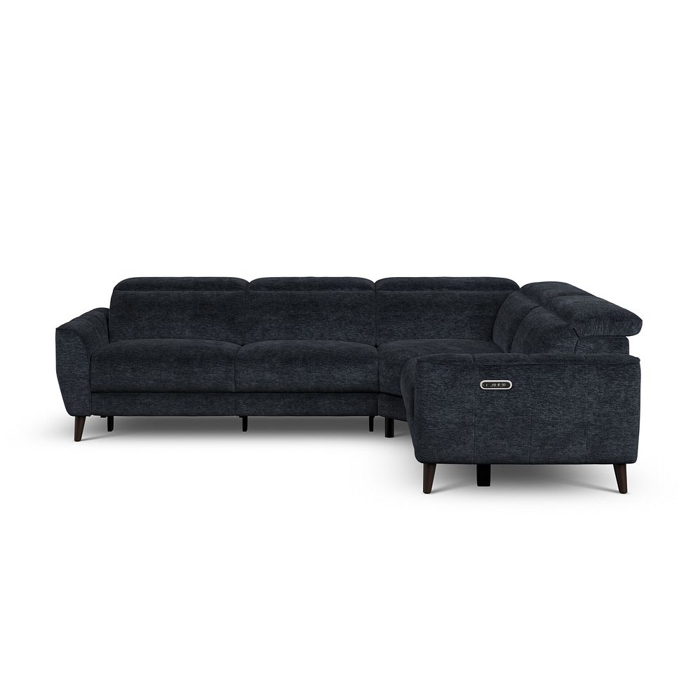Emilia Left Hand Corner Electric Recliner Sofa with Power Ratchet Headrests in Montreal Denim Fabric 2