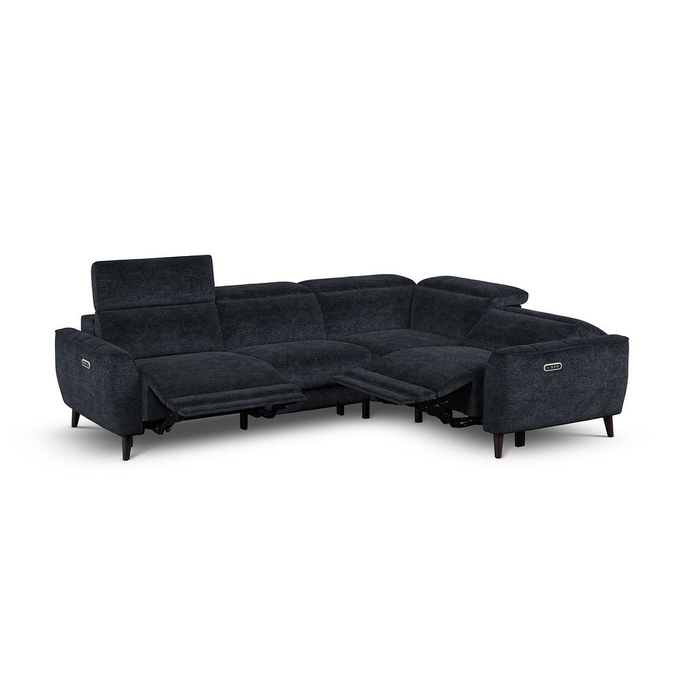 Emilia Left Hand Corner Electric Recliner Sofa with Power Ratchet Headrests in Montreal Denim Fabric 3