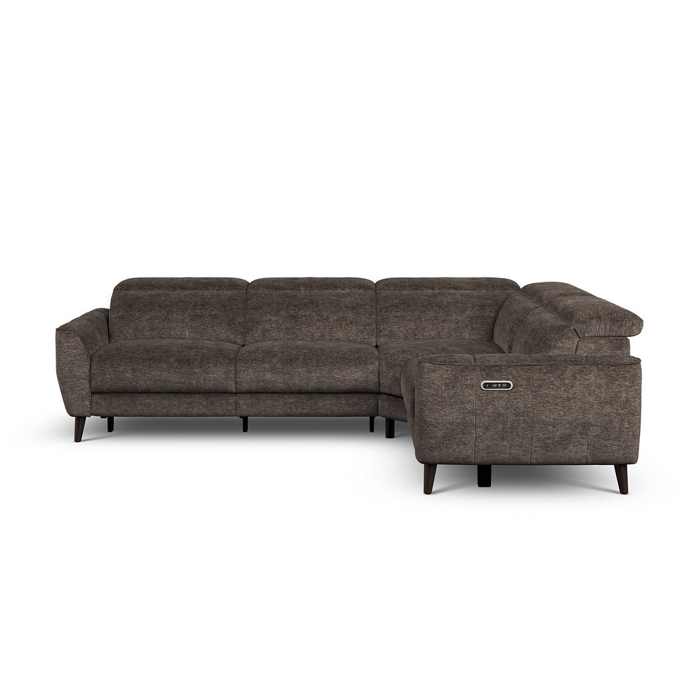 Emilia Left Hand Corner Electric Recliner Sofa with Power Ratchet Headrests in Montreal Mole Fabric 2