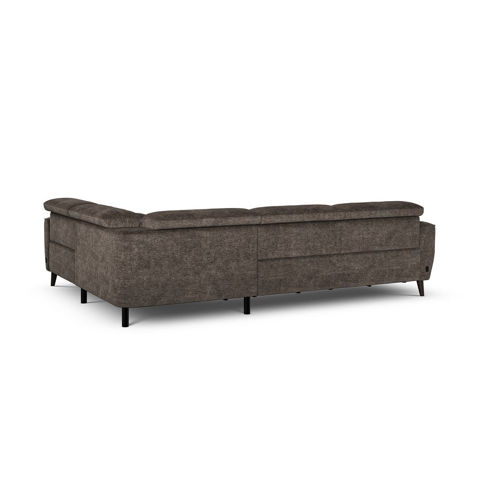 Emilia Left Hand Corner Electric Recliner Sofa with Power Ratchet Headrests in Montreal Mole Fabric 5