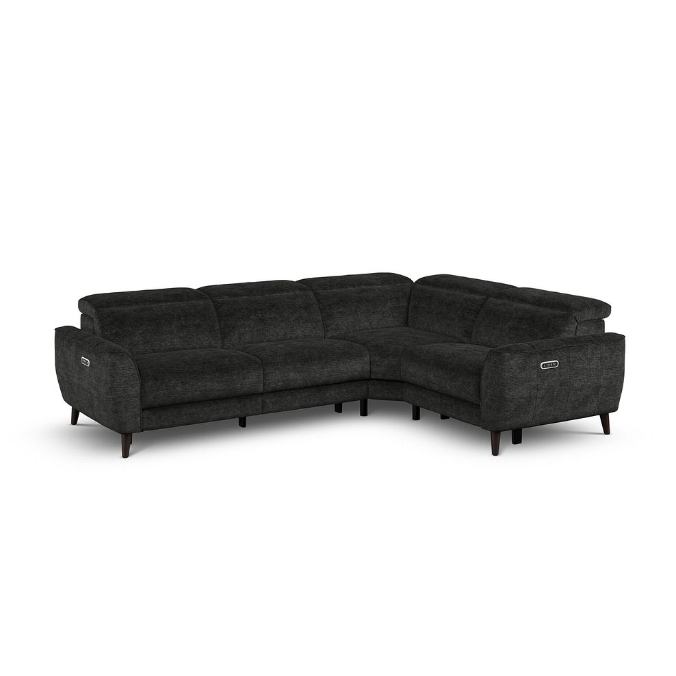 Emilia Left Hand Corner Electric Recliner Sofa with Power Ratchet Headrests in Montreal Slate Fabric 1