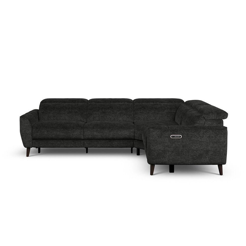 Emilia Left Hand Corner Electric Recliner Sofa with Power Ratchet Headrests in Montreal Slate Fabric 2