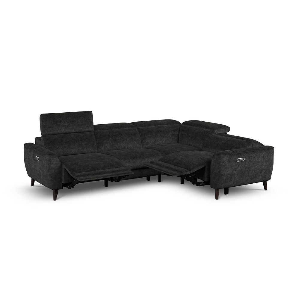 Emilia Left Hand Corner Electric Recliner Sofa with Power Ratchet Headrests in Montreal Slate Fabric 3