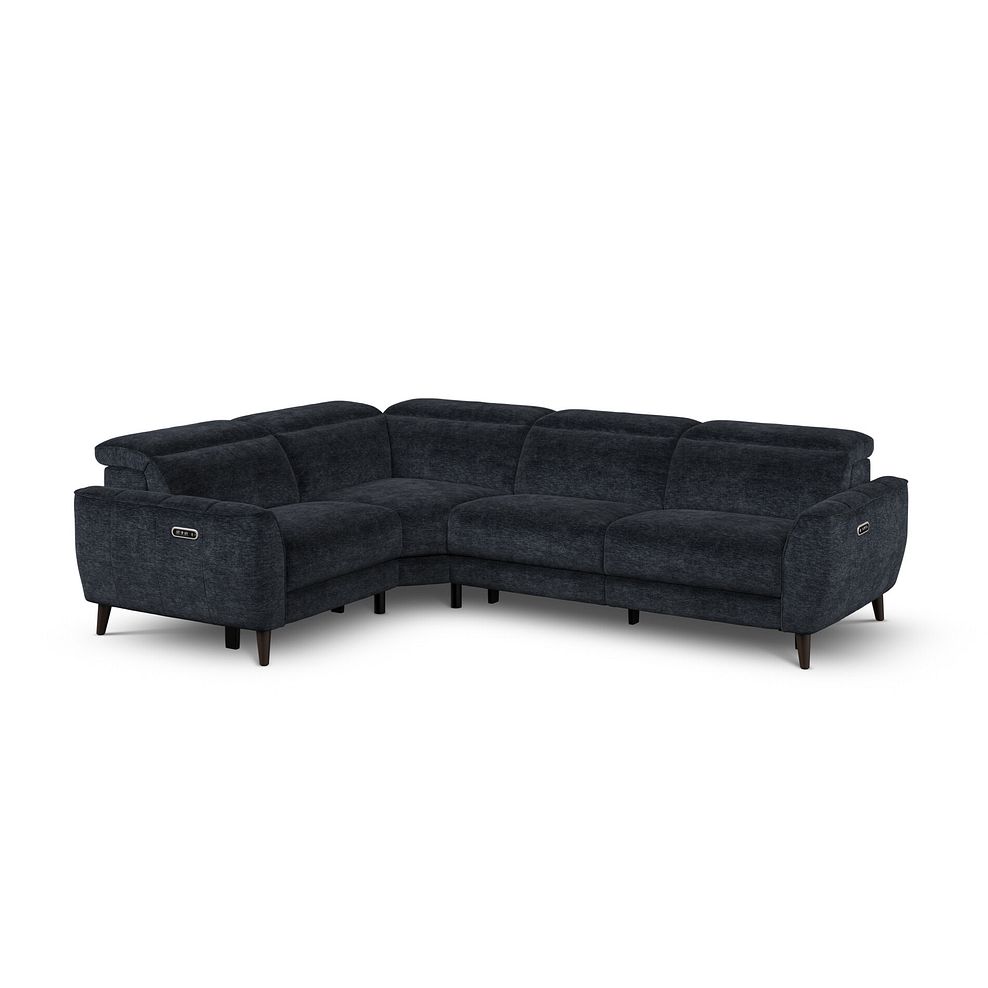 Emilia Right Hand Corner Electric Recliner Sofa with Power Ratchet Headrests in Montreal Denim Fabric 1