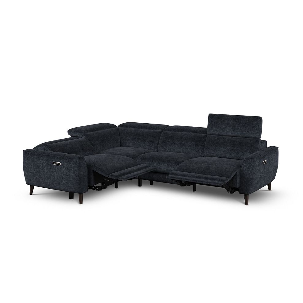 Emilia Right Hand Corner Electric Recliner Sofa with Power Ratchet Headrests in Montreal Denim Fabric 3