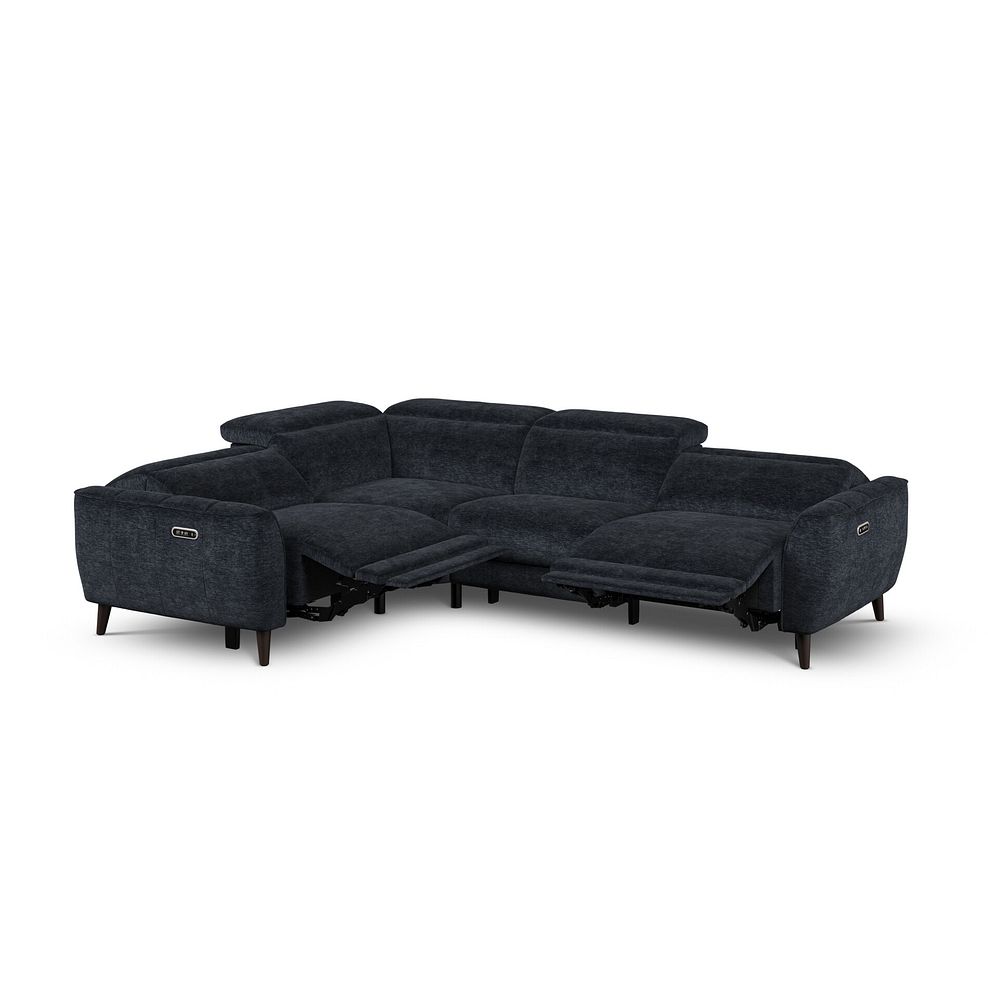 Emilia Right Hand Corner Electric Recliner Sofa with Power Ratchet Headrests in Montreal Denim Fabric 2