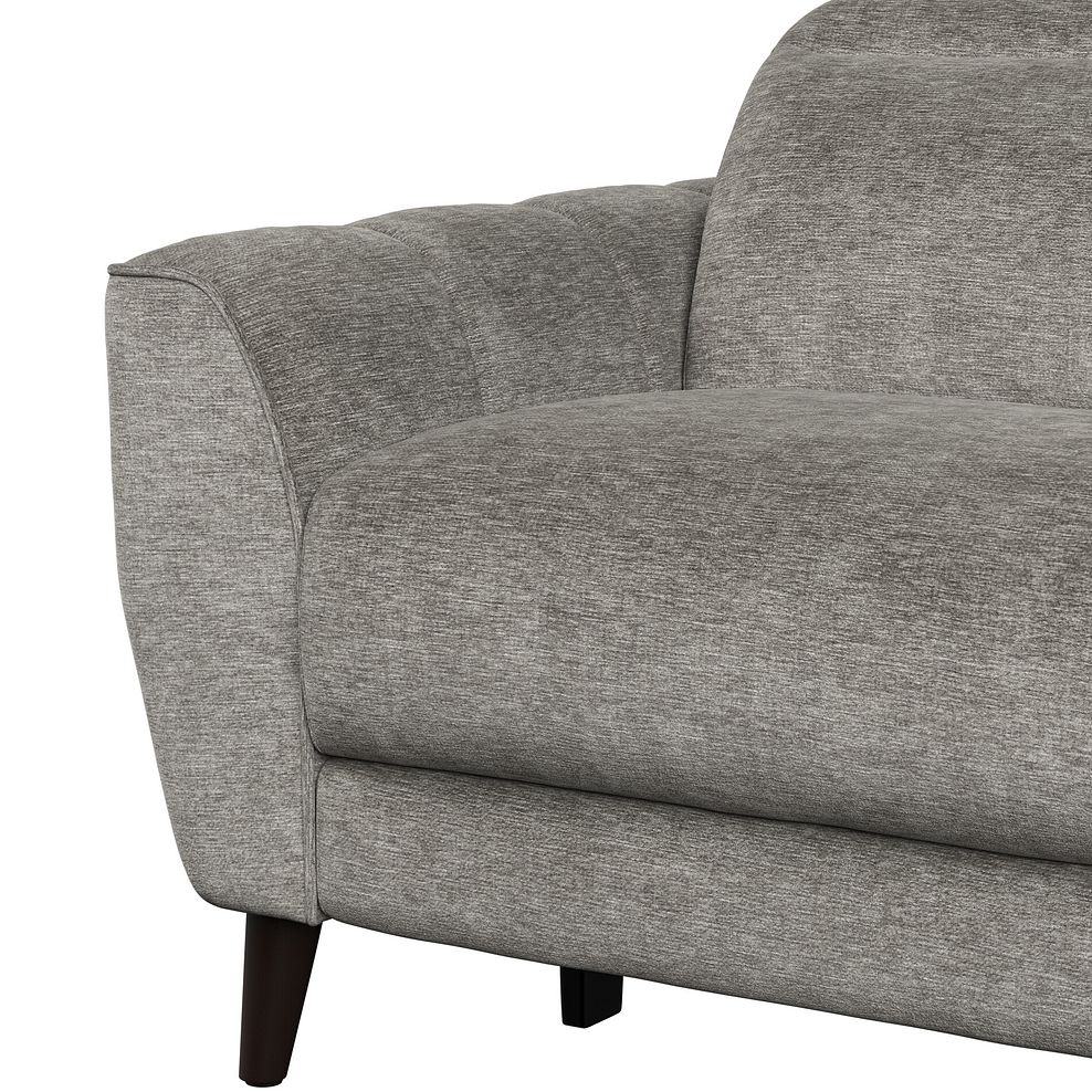 Emilia Right Hand Corner Electric Recliner Sofa with Power Ratchet Headrests in Montreal Grey Fabric 7