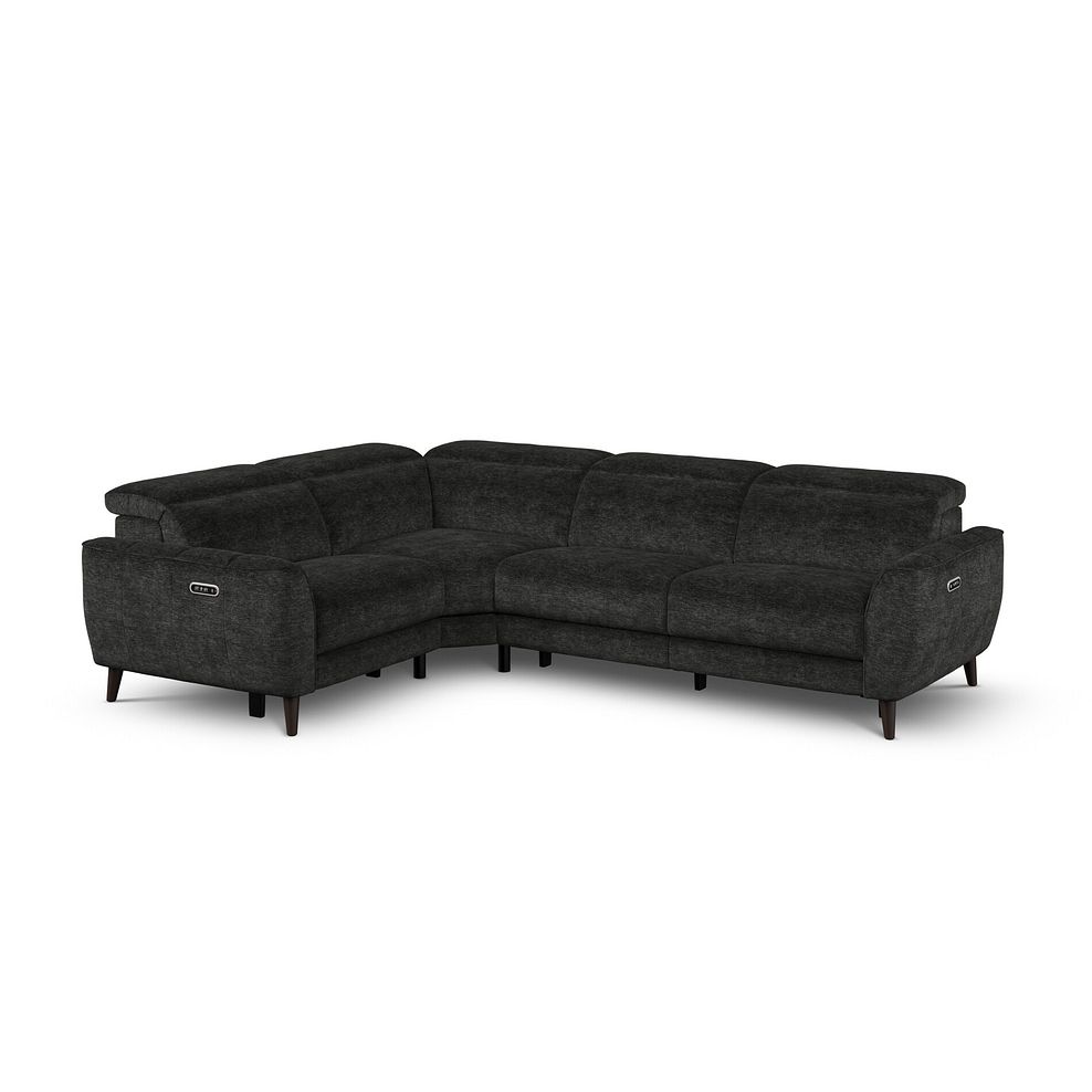 Emilia Right Hand Corner Electric Recliner Sofa with Power Ratchet Headrests in Montreal Slate Fabric 1