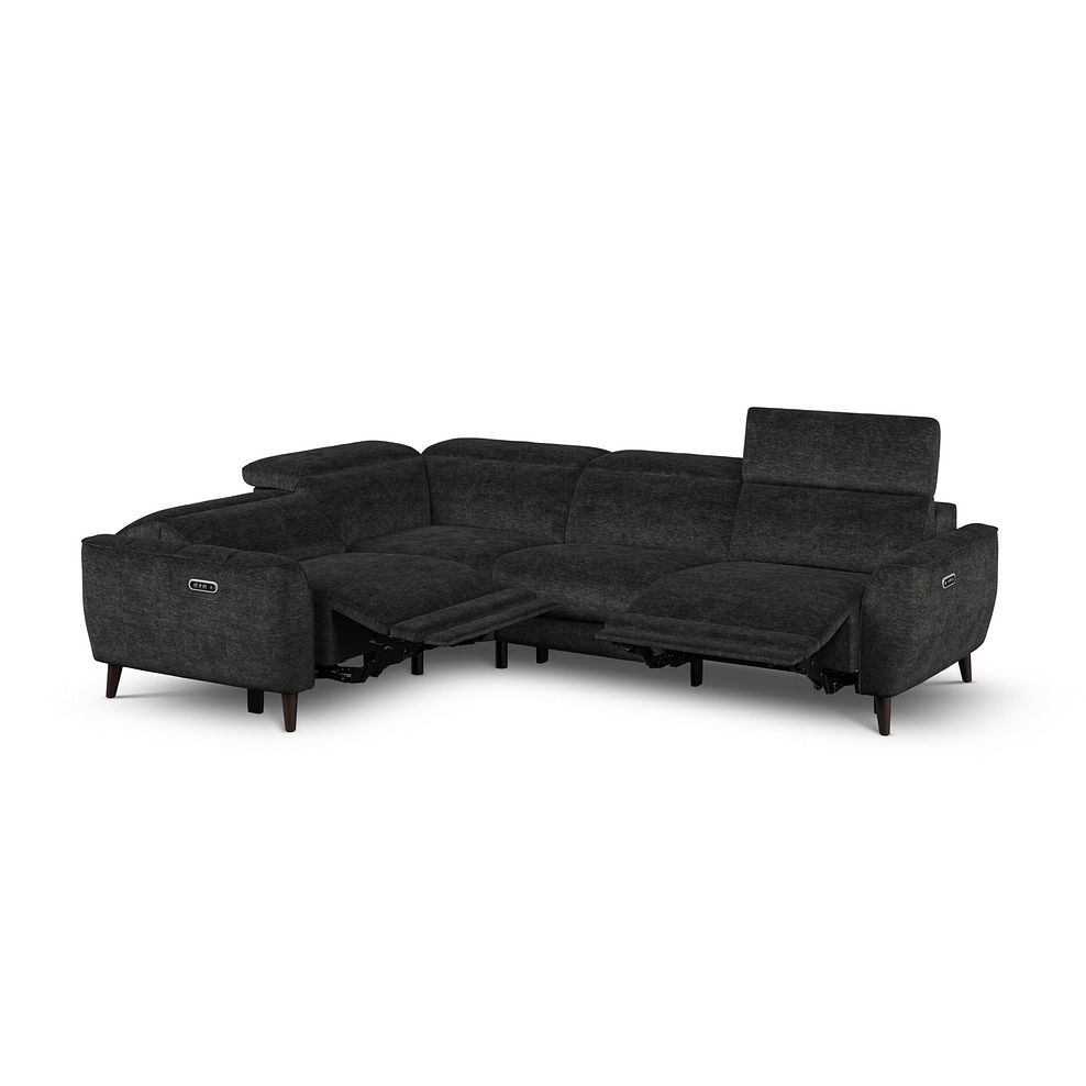 Emilia Right Hand Corner Electric Recliner Sofa with Power Ratchet Headrests in Montreal Slate Fabric 3