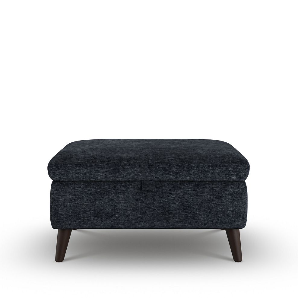 Emilia Storage Footstool in Montreal Denim Fabric 2