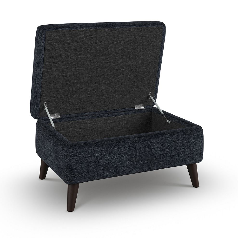 Emilia Storage Footstool in Montreal Denim Fabric 3