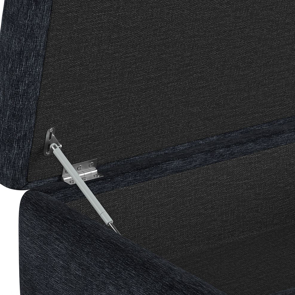 Emilia Storage Footstool in Montreal Denim Fabric 4