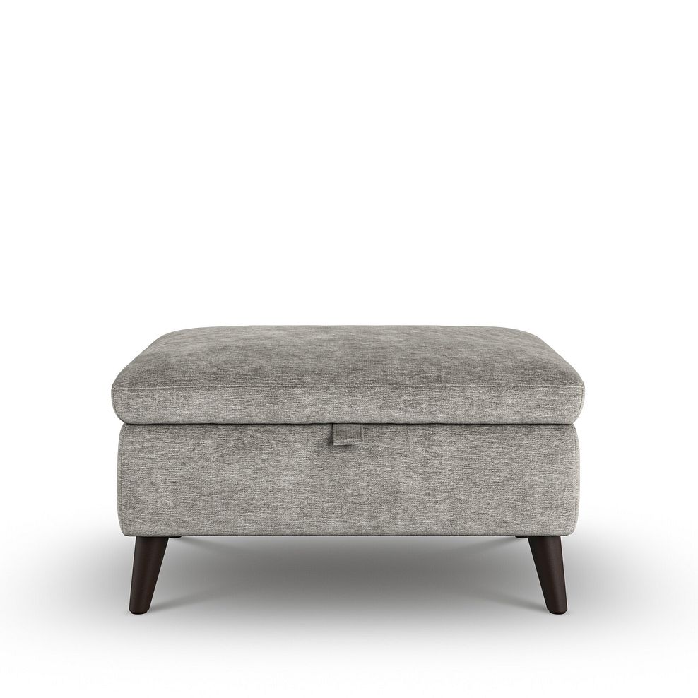 Emilia Storage Footstool in Montreal Grey Fabric 2
