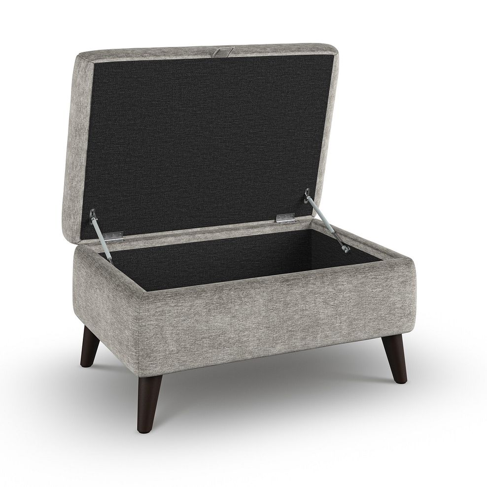 Emilia Storage Footstool in Montreal Grey Fabric 3