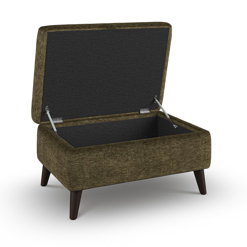Emilia Storage Footstool in Montreal Olive Fabric 3
