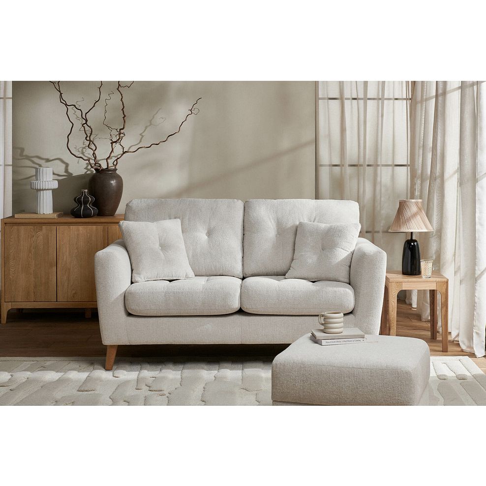 Eton 2 Seater Sofa in Cherub Cream Fabric 2