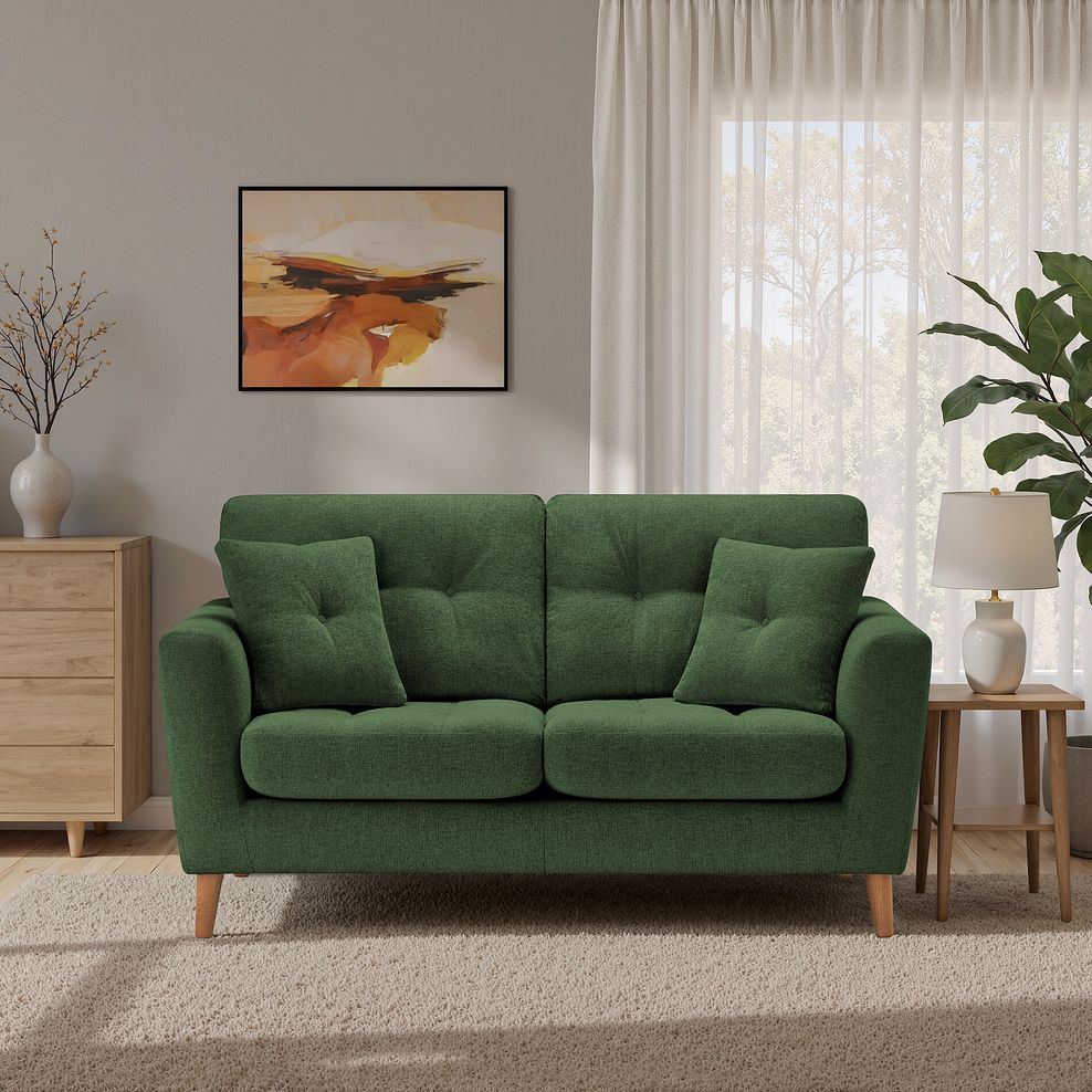 Eton 2 Seater Sofa in Cherub Olive Fabric 1