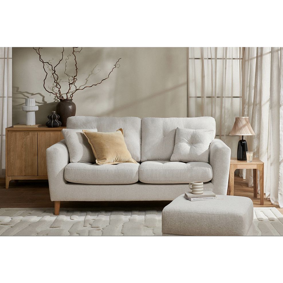 Eton 3 Seater Sofa in Cherub Cream Fabric 2