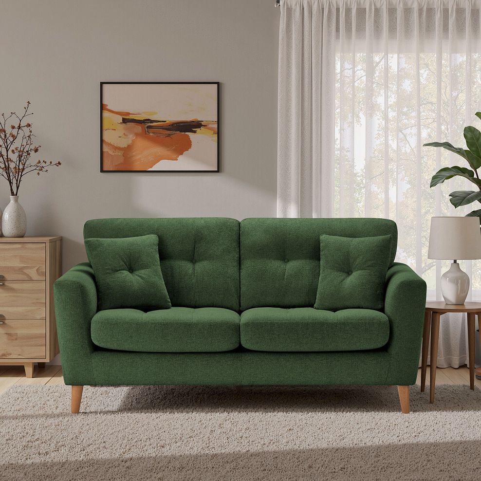 Eton 3 Seater Sofa in Cherub Olive Fabric 1