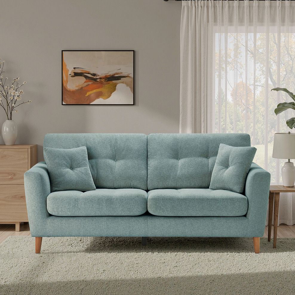 Eton 4 Seater Sofa in Cherub Duck Egg Fabric 1