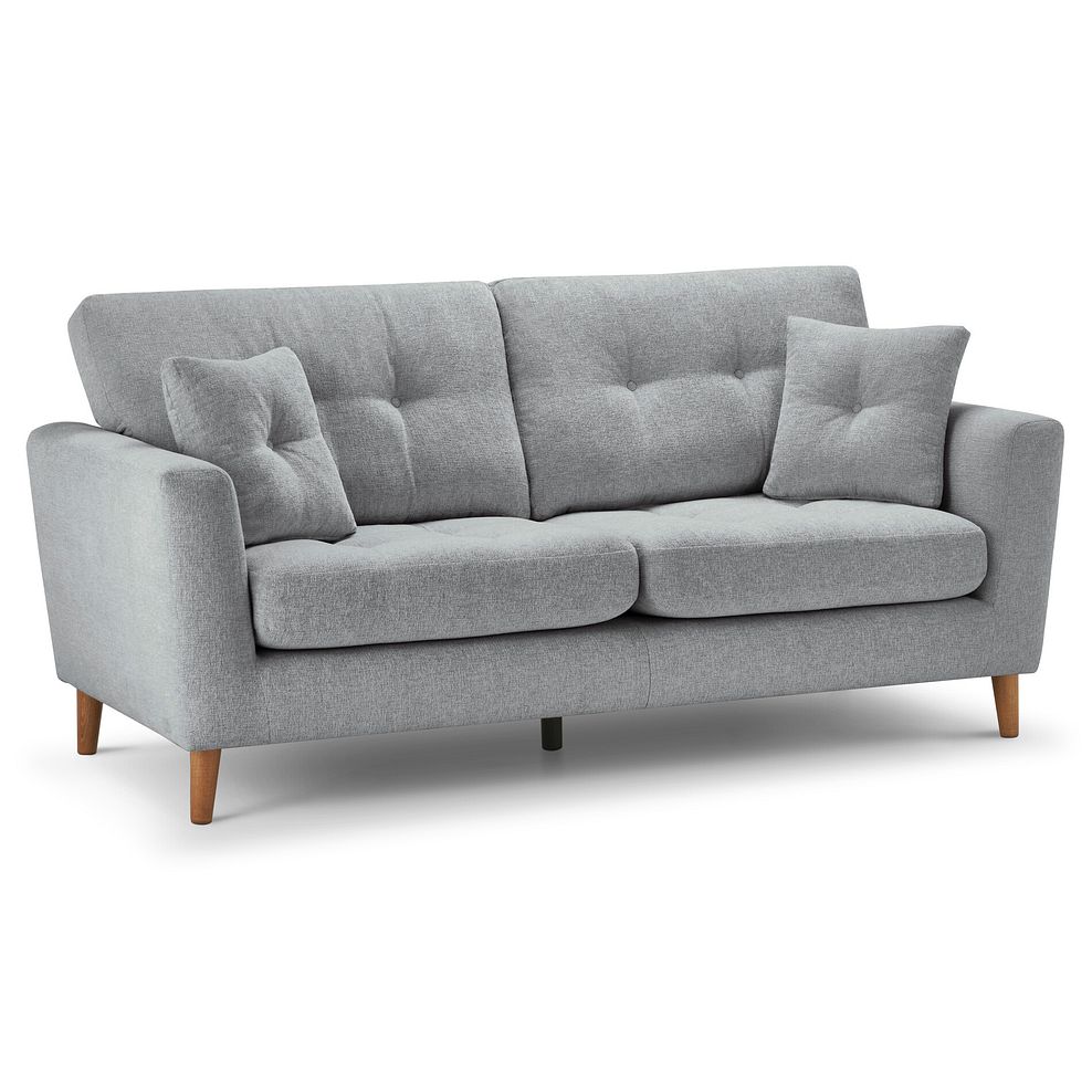 Eton 4 Seater Sofa in Cherub Silver Fabric 1