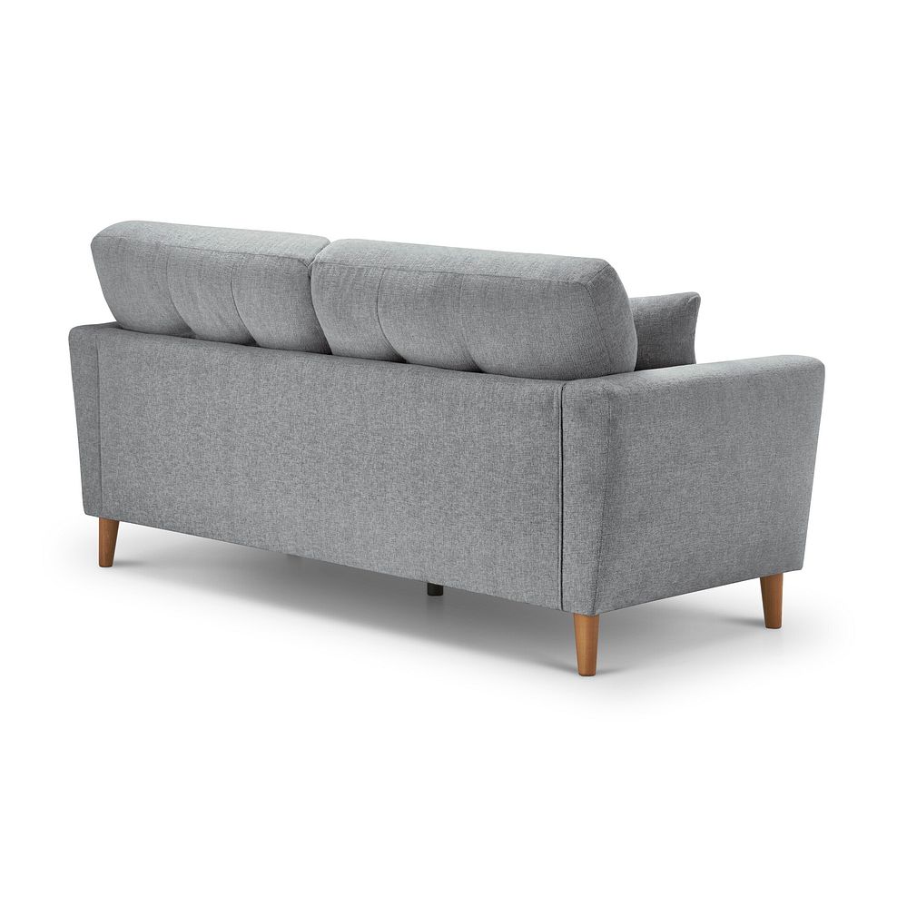 Eton 4 Seater Sofa in Cherub Silver Fabric 4