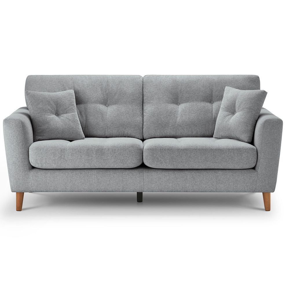 Eton 4 Seater Sofa in Cherub Silver Fabric 2