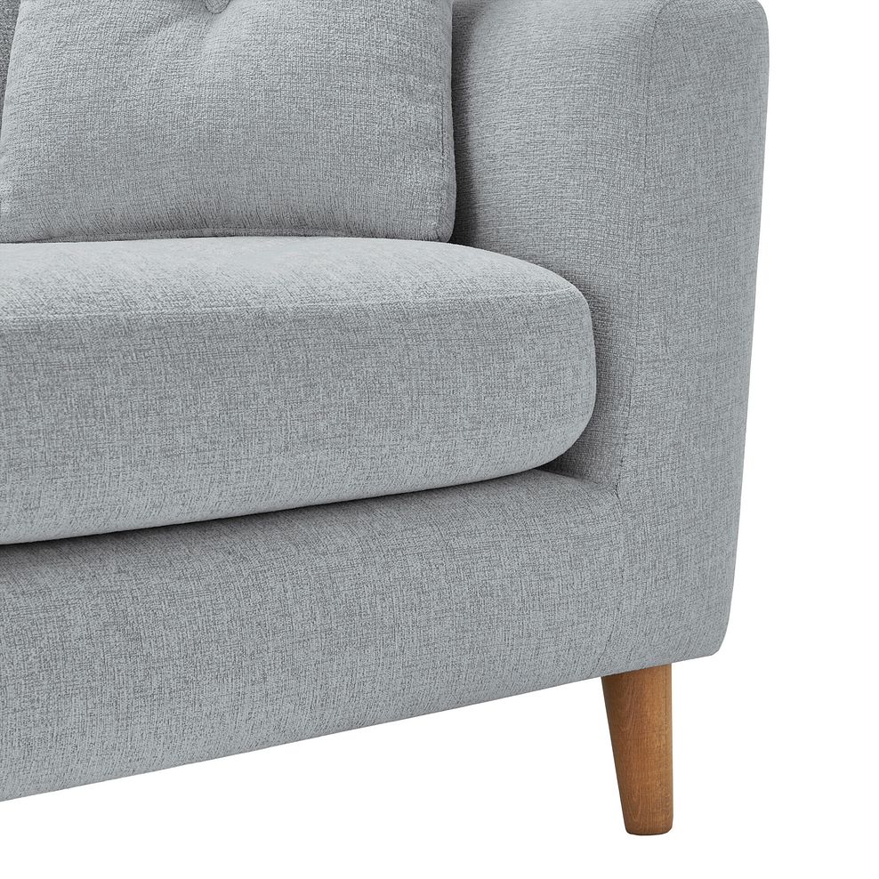 Eton 4 Seater Sofa in Cherub Silver Fabric 7