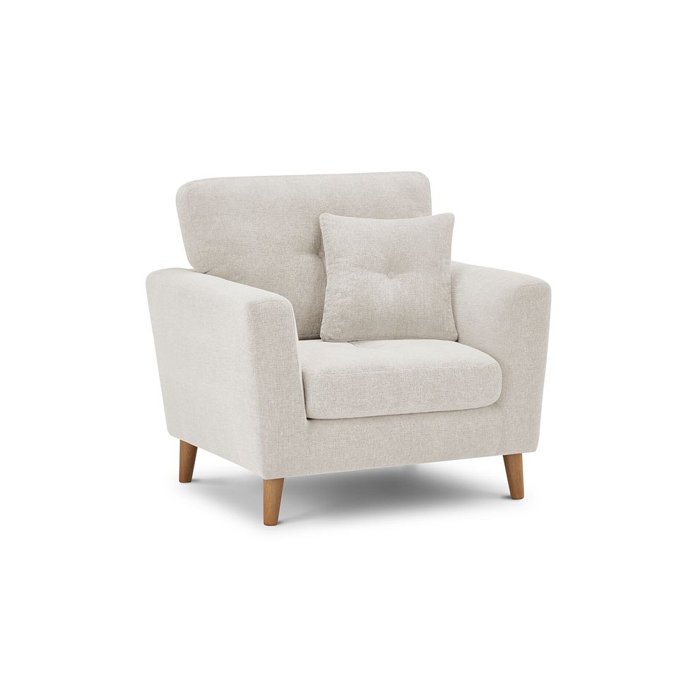 Eton Armchair in Cherub Cream Fabric 1
