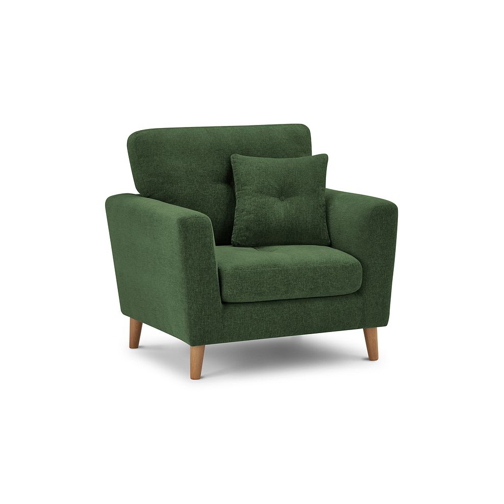 Eton Armchair in Cherub Olive Fabric 1