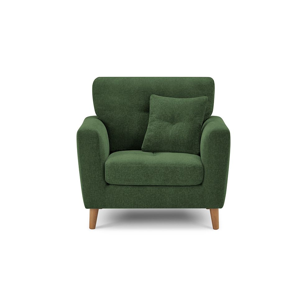 Eton Armchair in Cherub Olive Fabric 2