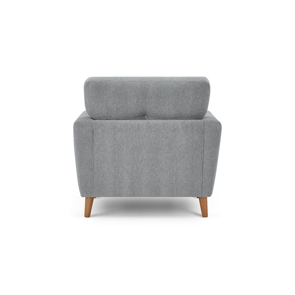 Eton Armchair in Cherub Silver Fabric 5