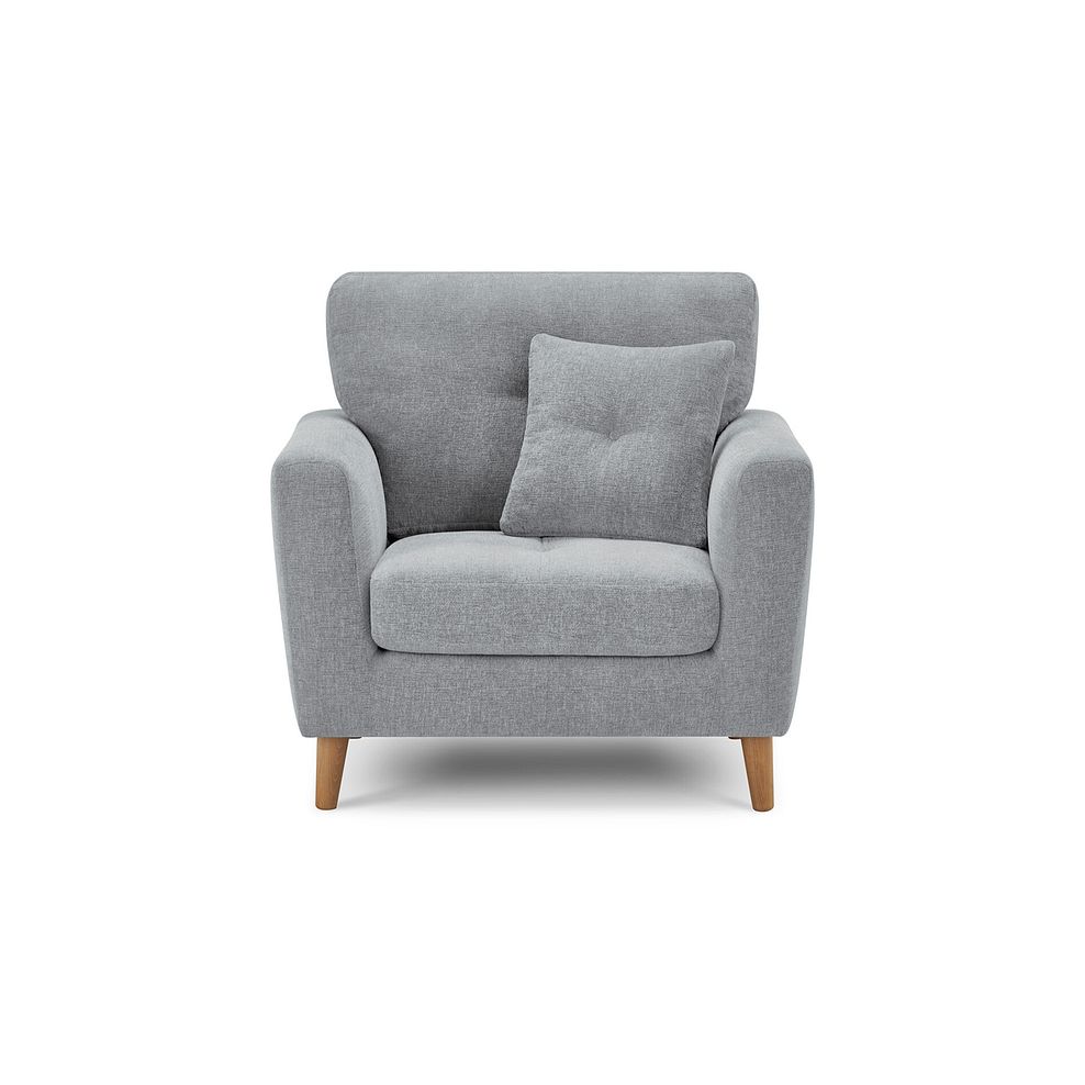 Eton Armchair in Cherub Silver Fabric 2