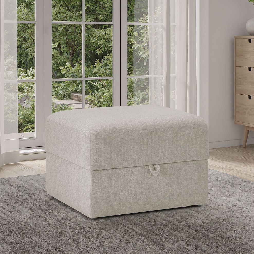 Eton Storage Footstool in Cherub Biscuit Fabric 1
