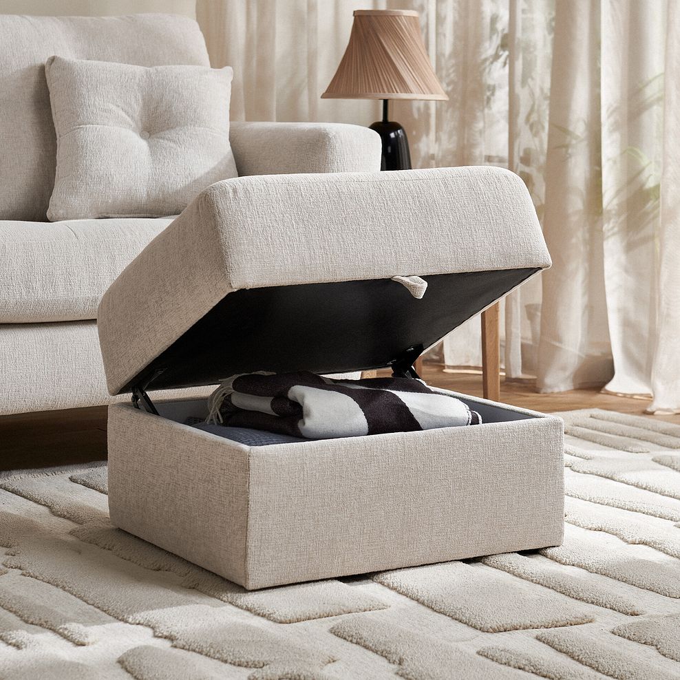 Eton Storage Footstool in Cherub Cream Fabric 3