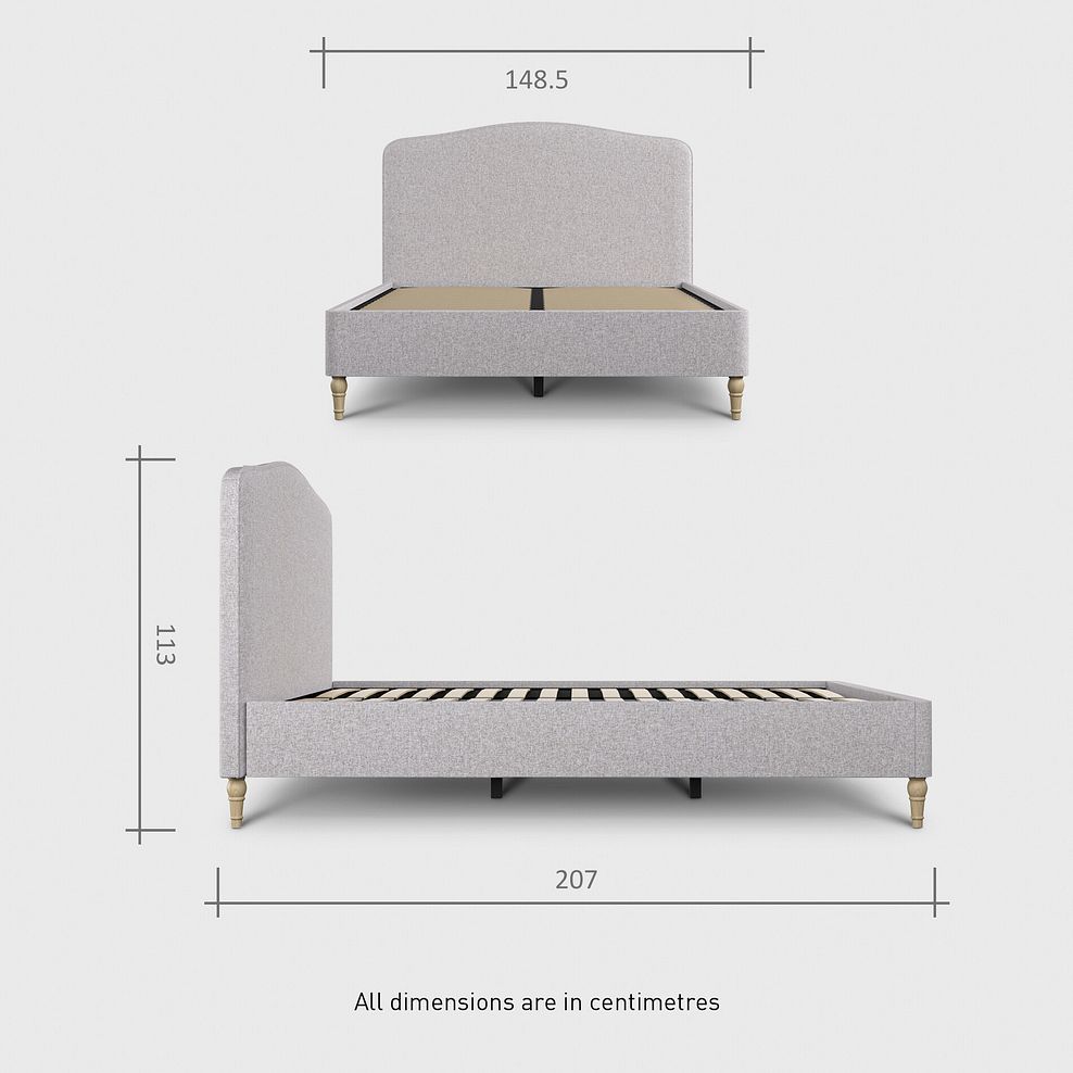 Evesham Double Bed in Carina Dove Fabric 7