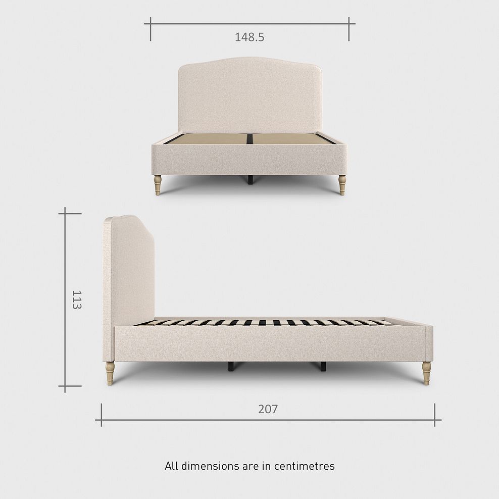 Evesham Double Bed in Carina Parchment Fabric 7