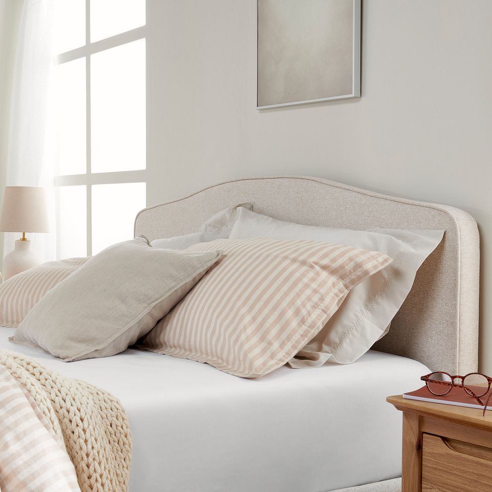 Evesham Double Ottoman Storage Bed in Carina Parchment Fabric 4