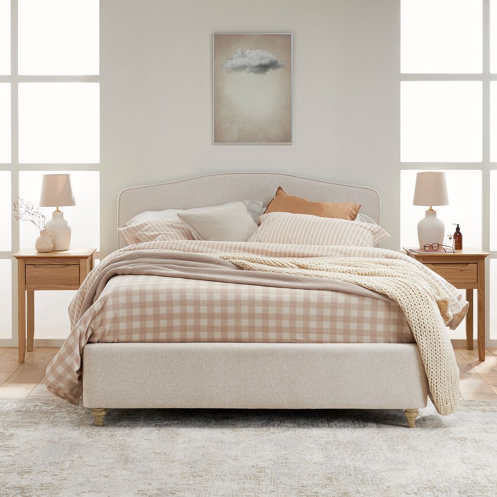 Evesham Double Ottoman Storage Bed in Carina Parchment Fabric 3