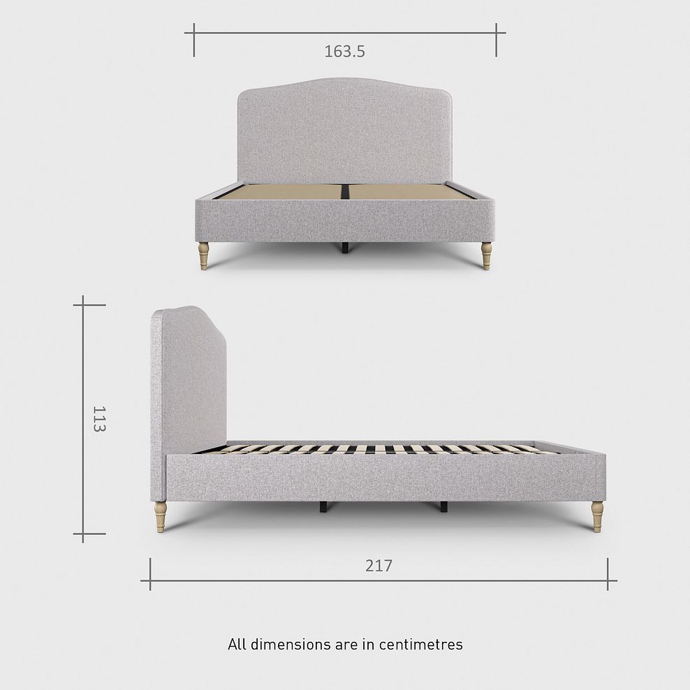 Evesham King-size Bed in Carina Dove Fabric 7