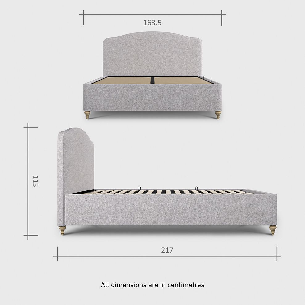 Evesham King-size Ottoman Storage Bed in Carina Dove Fabric 8