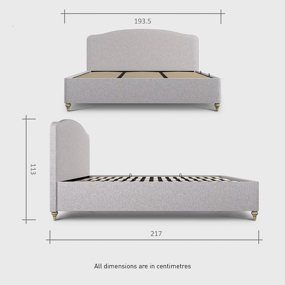 Evesham Super King-size Ottoman Storage Bed in Carina Dove Fabric 8