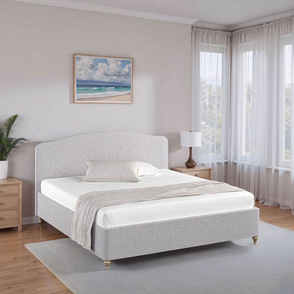 Evesham Super King-size Ottoman Storage Bed in Carina Dove Fabric 1