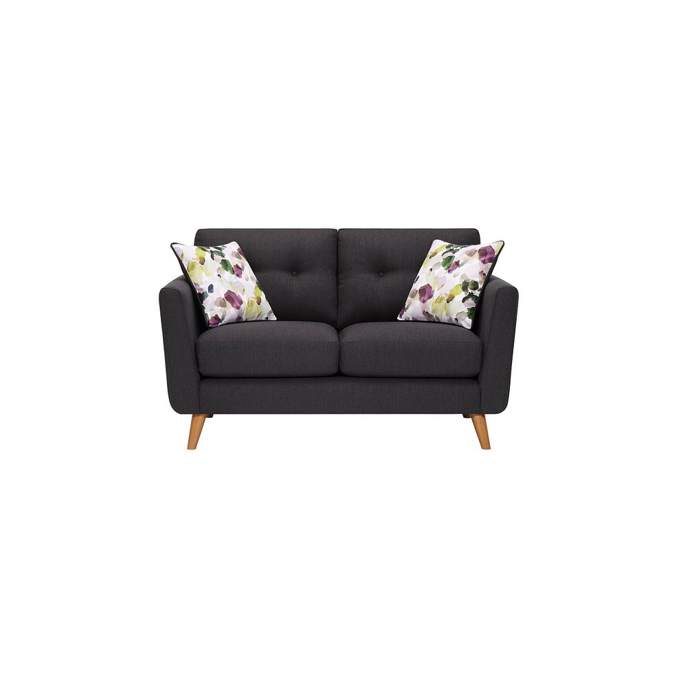 Evie 2 Seater Sofa in Charcoal Fabric Thumbnail 3
