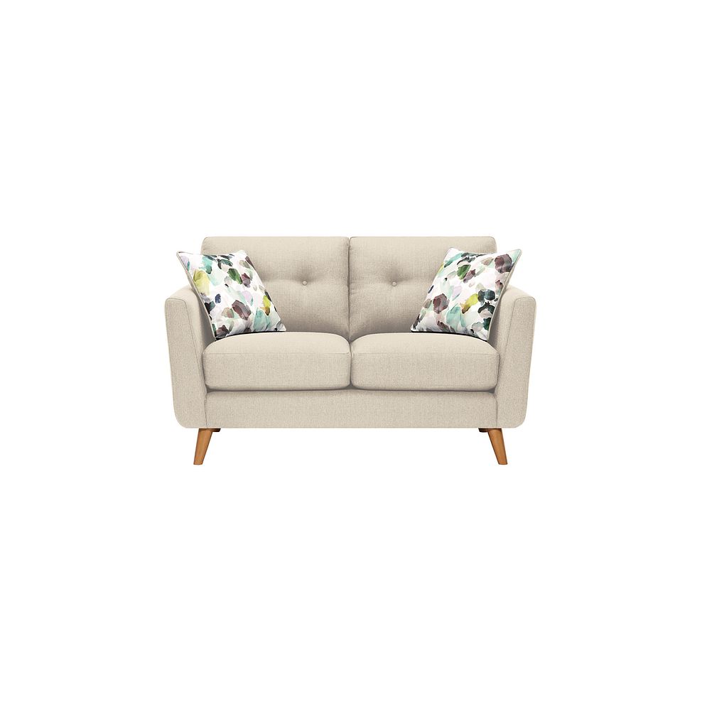 Evie 2 Seater Sofa in Ivory Fabric 2